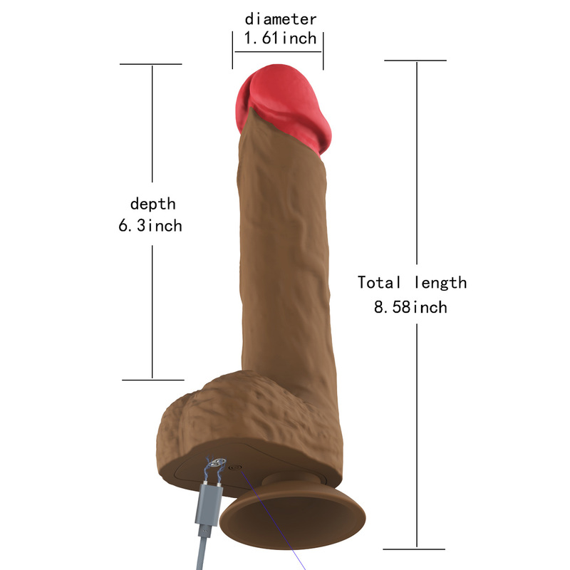 (image for) Rotation Wireless Realistic Dildo - 8.9"